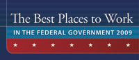 The Best Places to Work in the federal government for 2009 logo.