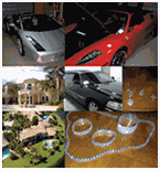 A few of the assets scammer Sean Healy bought with investor money.