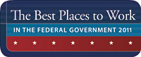 The Best Places to Work in the Federal Government for 2011 logo.