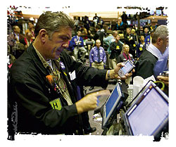 Photo showing the CME S&P Pit.
